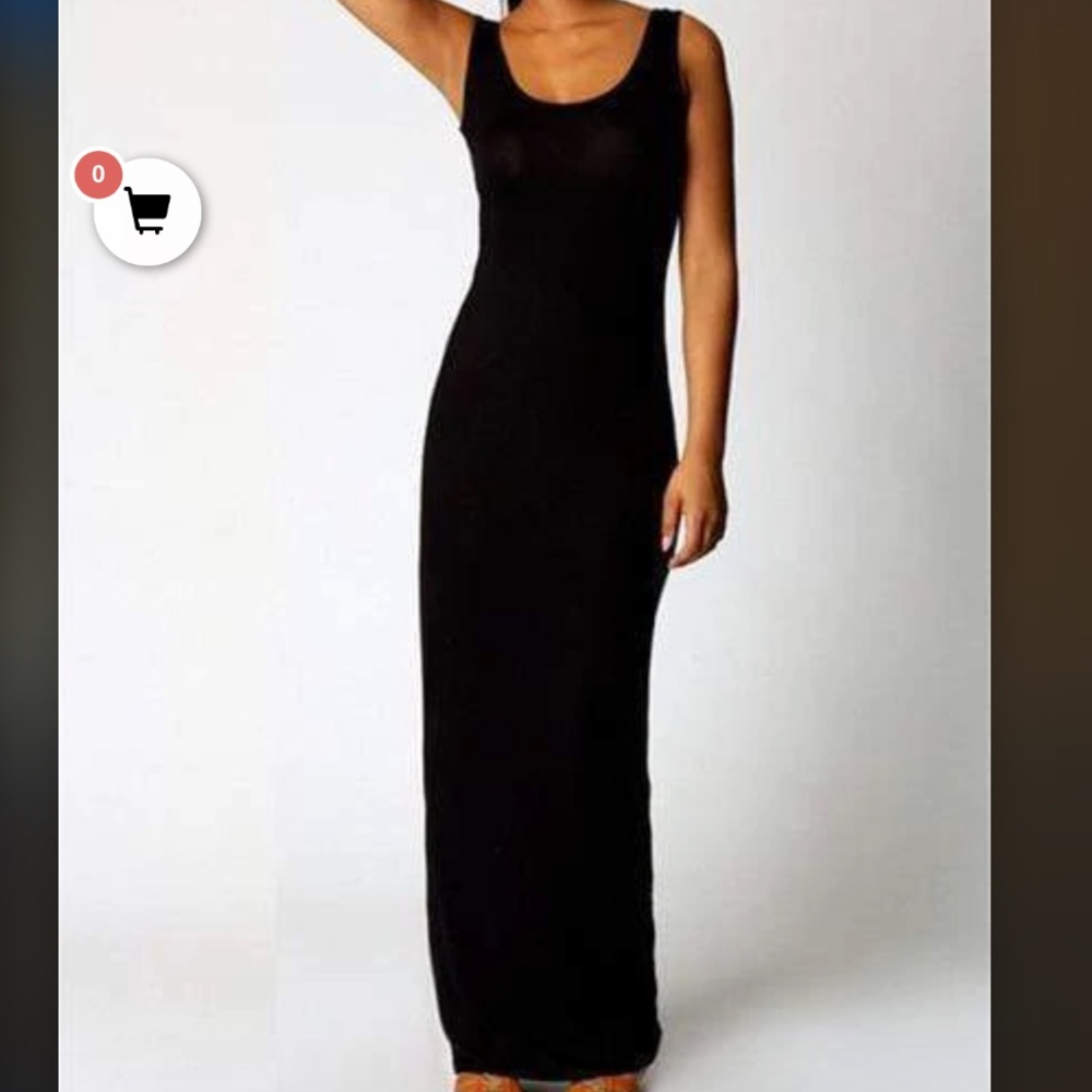 Black Jersey Racerback Maxi